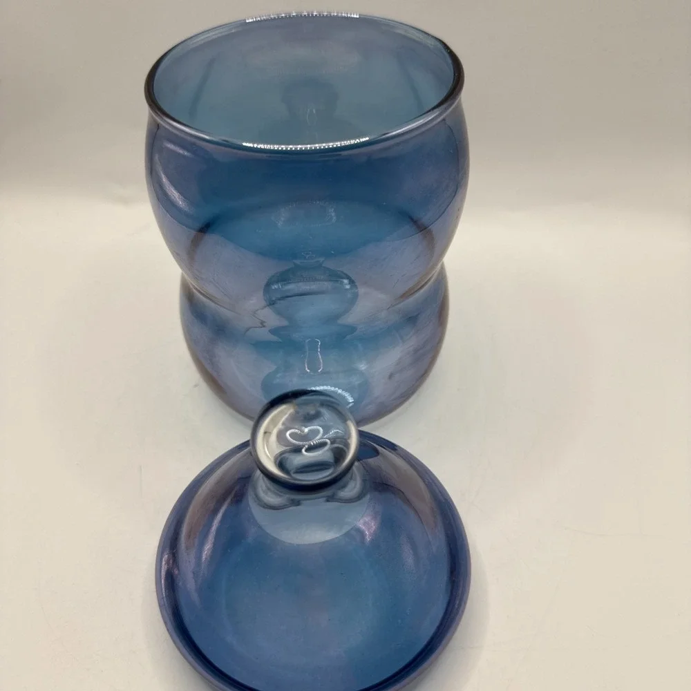 West Virginia Glass Co. blue luster